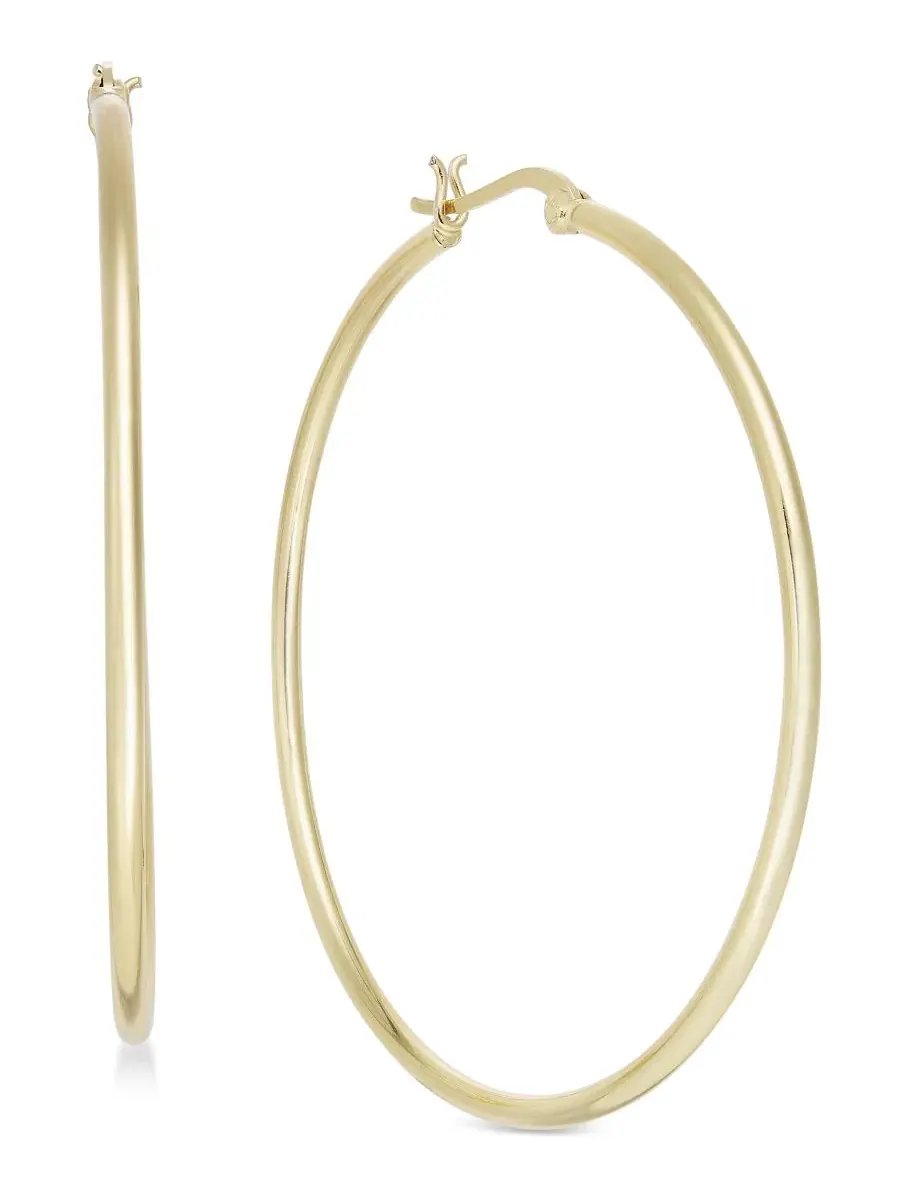 Серьги-кольца с полировкой, модель Large Hoop Earrings And Now This