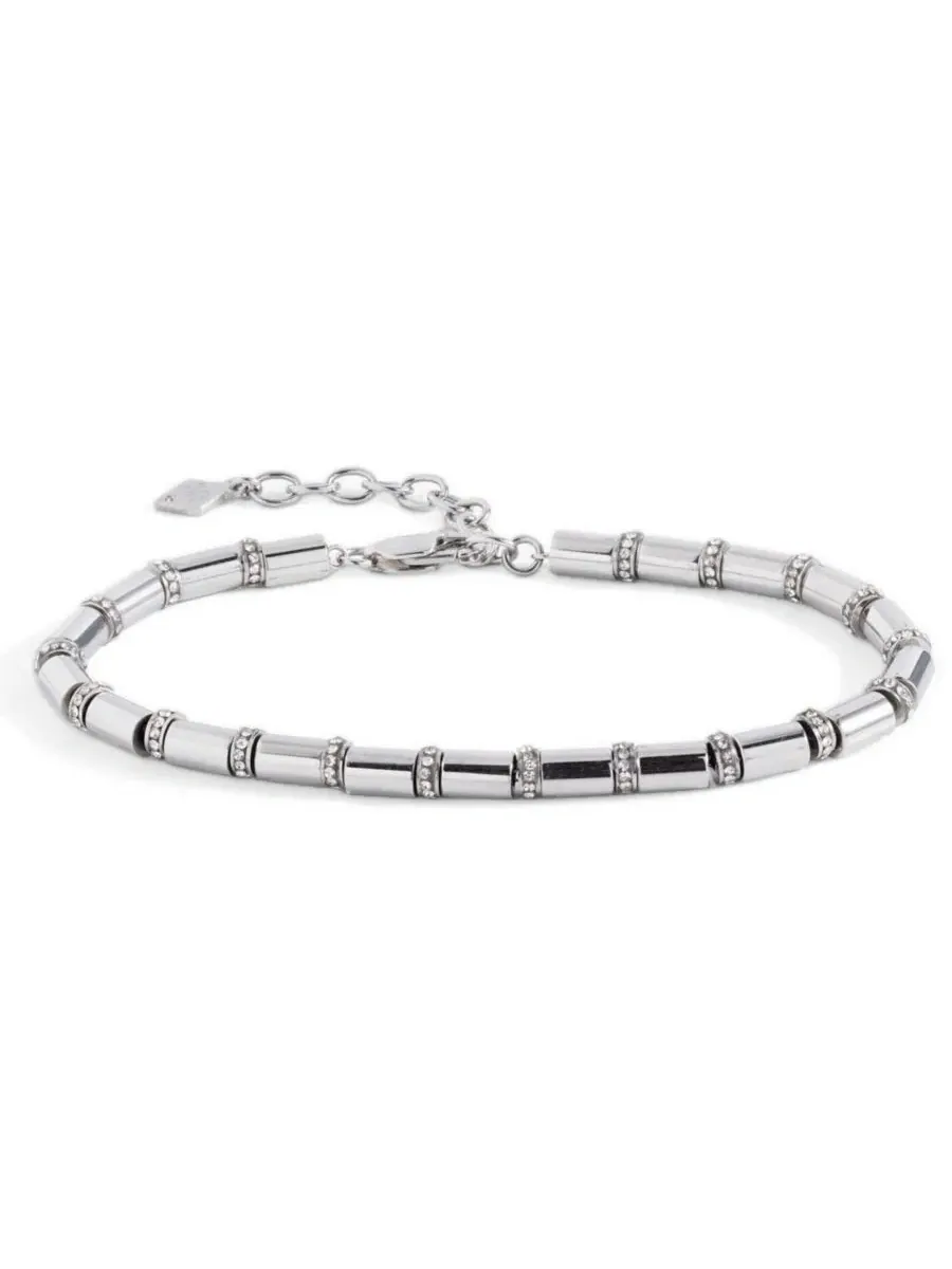 Браслет-трубка с кристаллами, модель Tube Bead and Crystal Chain Alex and Ani