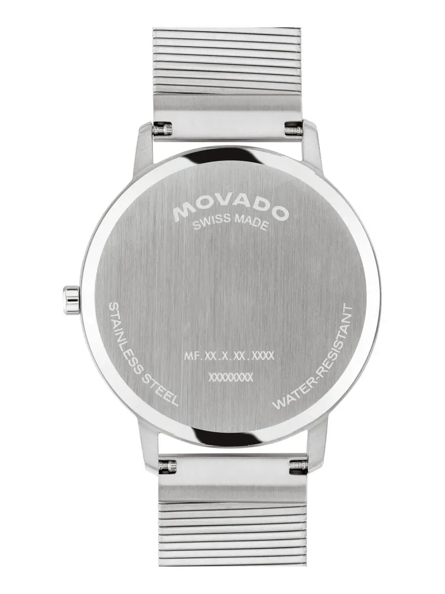 Универсальные часы Movado с швейцарским кварцевым механизмом, корпусом из нержавеющей стали — изображение 3 из 3