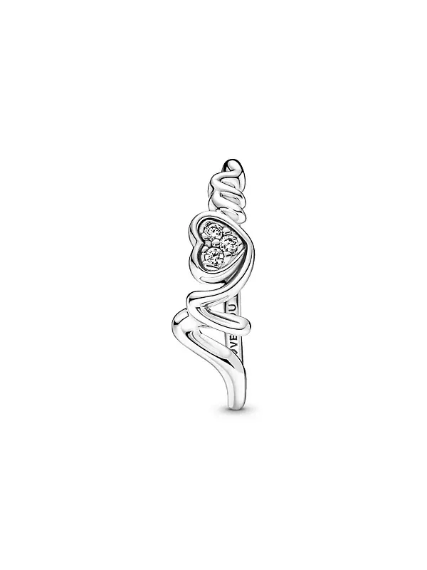 Кольцо с кубическим цирконием Moments Mom Pave Heart Pandora — изображение 2 из 4, оттенок серебряный
