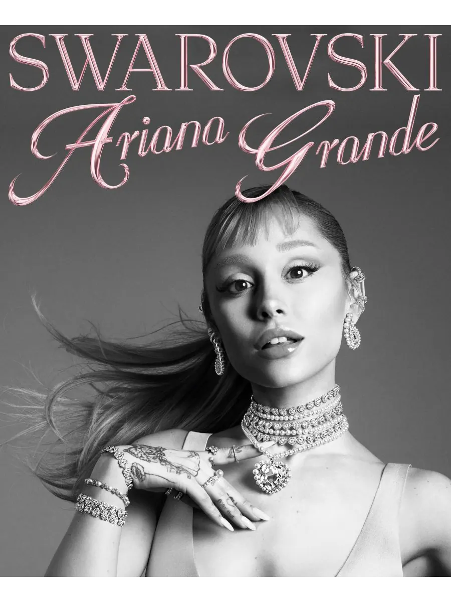 Колье Ariana Grande x Swarovski с родиевым покрытием в форме сердца, выполненное в технике — изображение 7 из 9