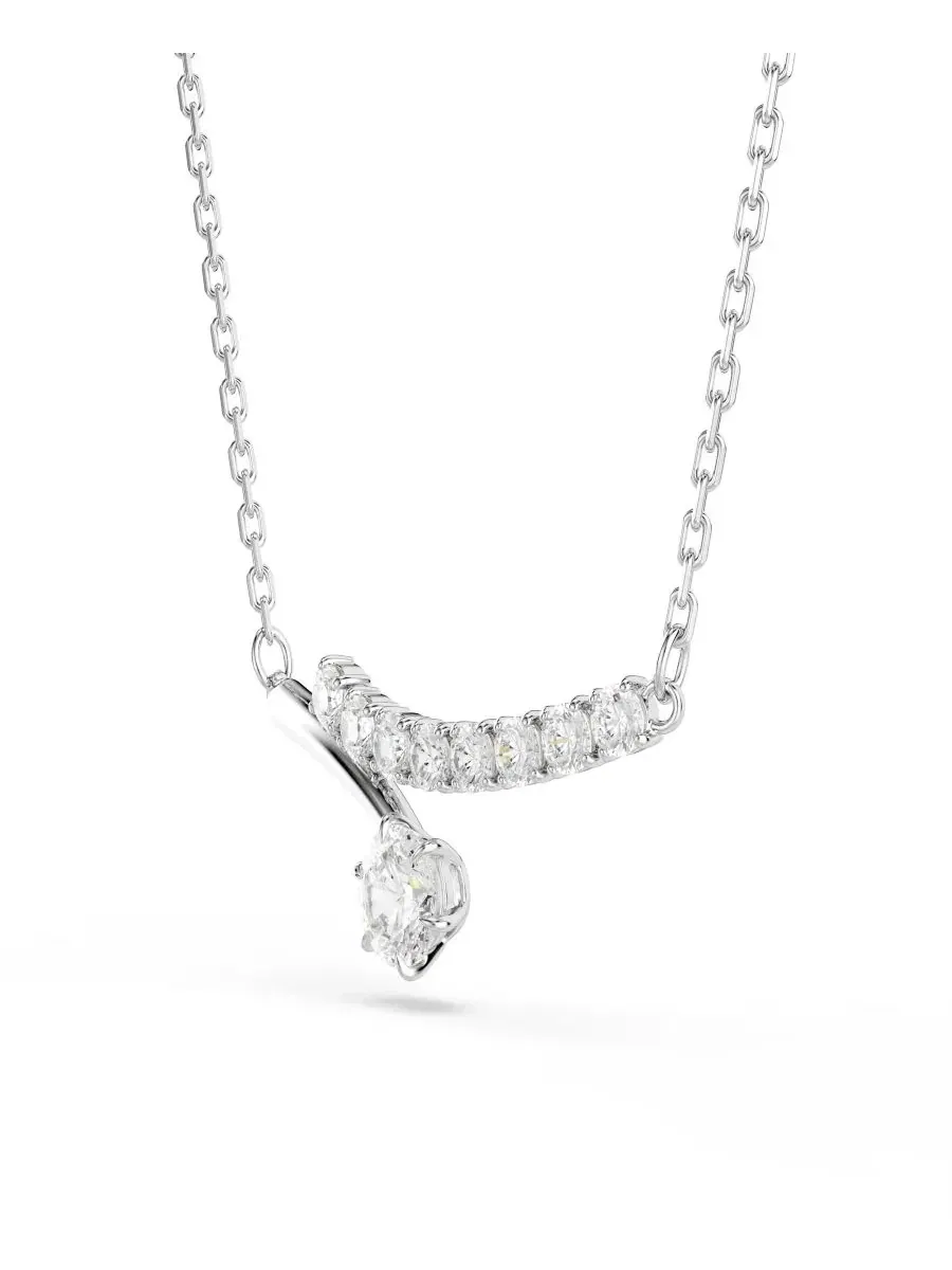 Колье с кристаллами Swarovski Matrix — изображение 3 из 7, оттенок белый