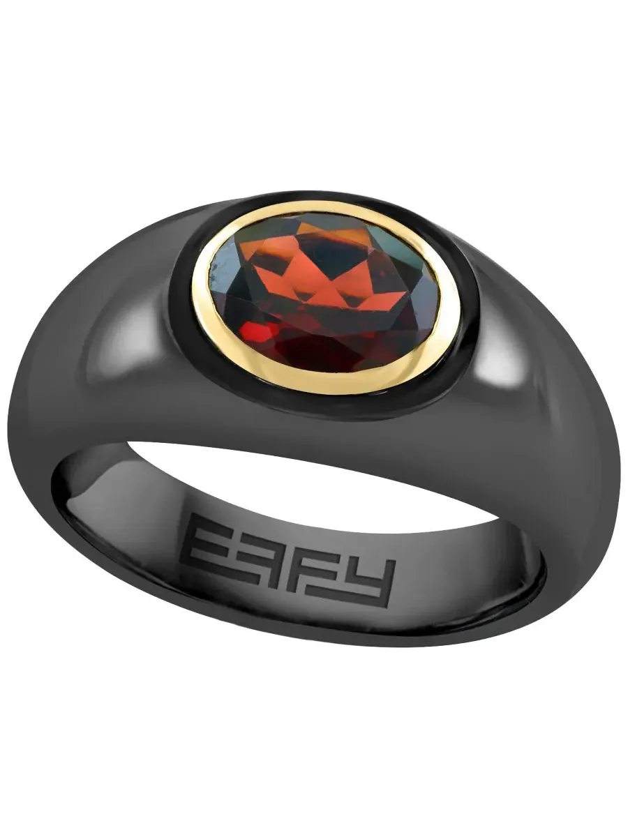 Кольцо с рубином 2,1 карата в титане с желтым золотом 14к EFFY Collection