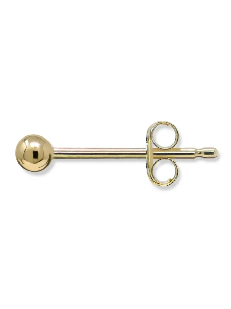 Серьга-пусета Cleo Mini Ball Single Stud Anzie — изображение 2 из 3, оттенок желтый