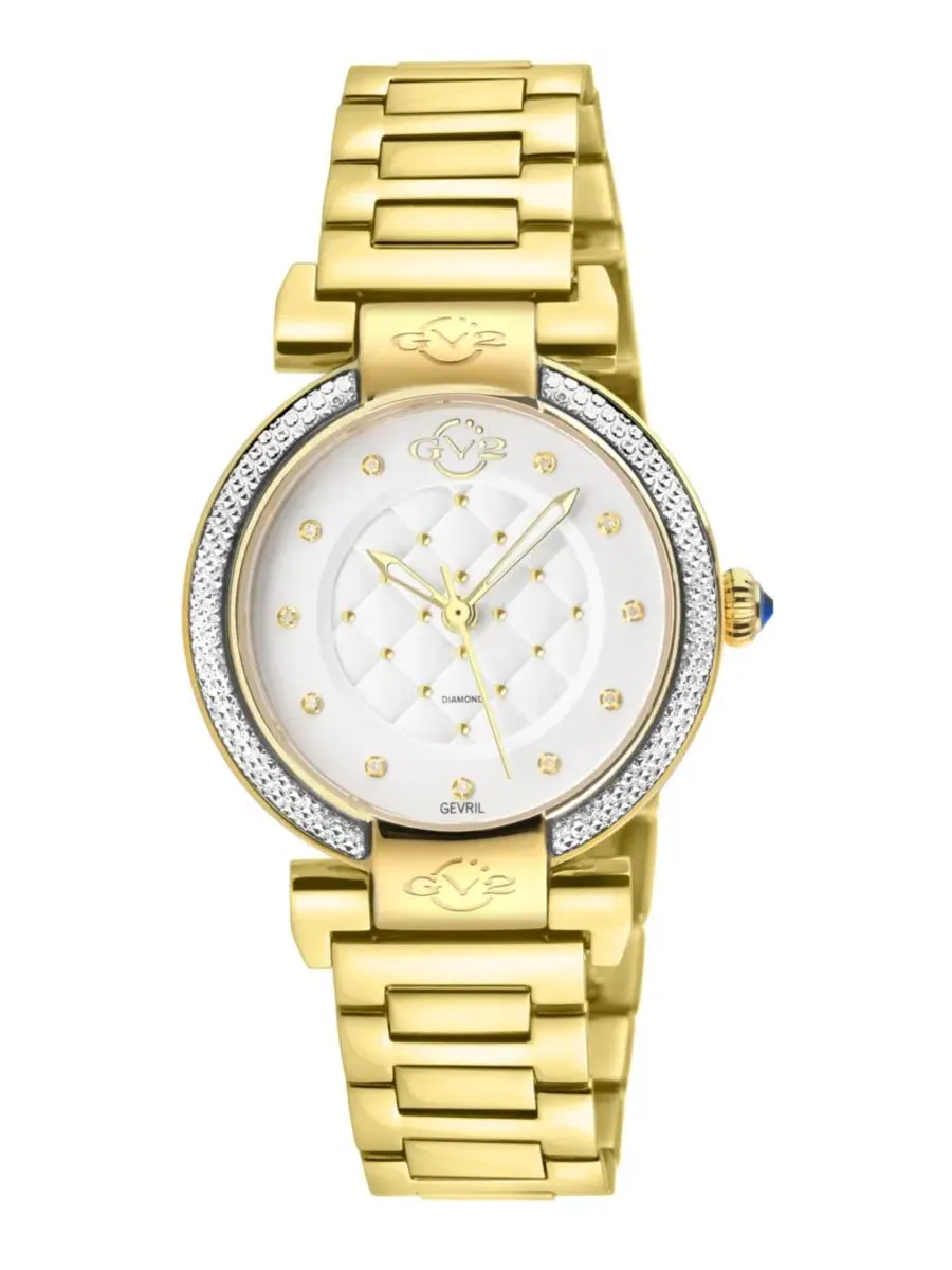 Женские часы Berletta Swiss Quartz Diamond IP Stainless Steel Bracelet Watch GV2 by Gevril — изображение 1 из 3