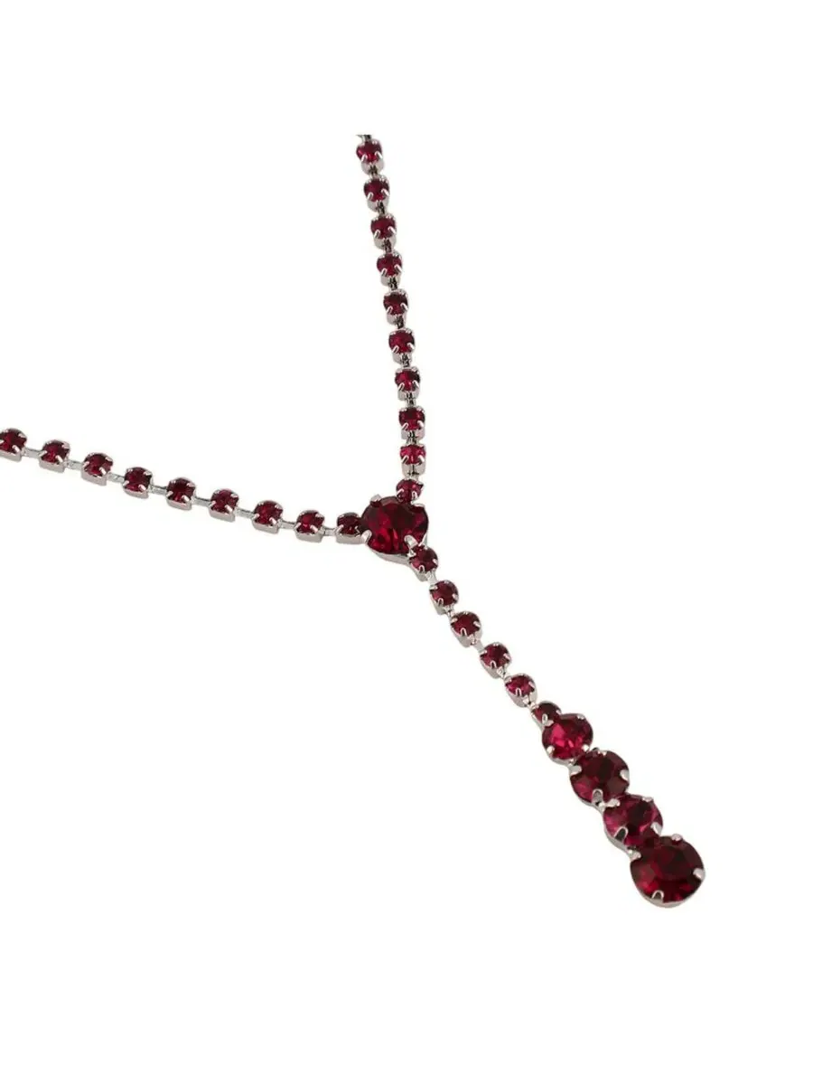 Женский набор украшений с ожерельем и серьгами The Dainty-Bling Jewellery Set SOHI — изображение 8 из 8, оттенок розовый