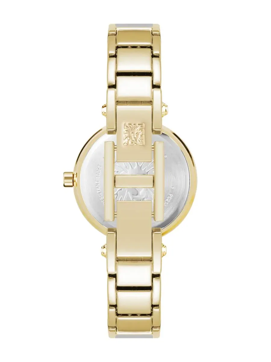 Женские часы Anne Klein с золотистым корпусом и серым браслетом — изображение 2 из 3, оттенок светлый серый