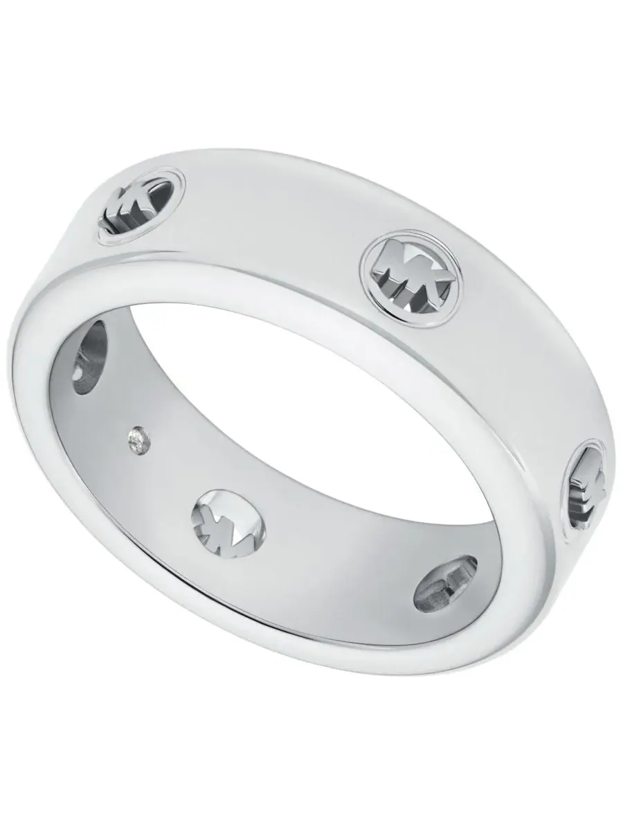 Кольцо Logo Band Ring Michael Kors — изображение 1 из 3, оттенок серебряный