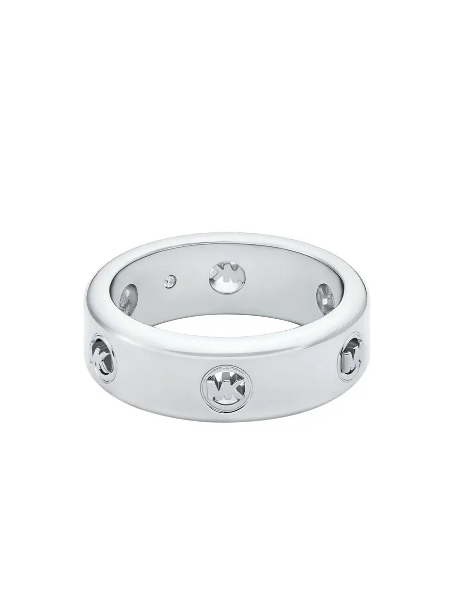 Кольцо Logo Band Ring Michael Kors — изображение 2 из 3, оттенок серебряный