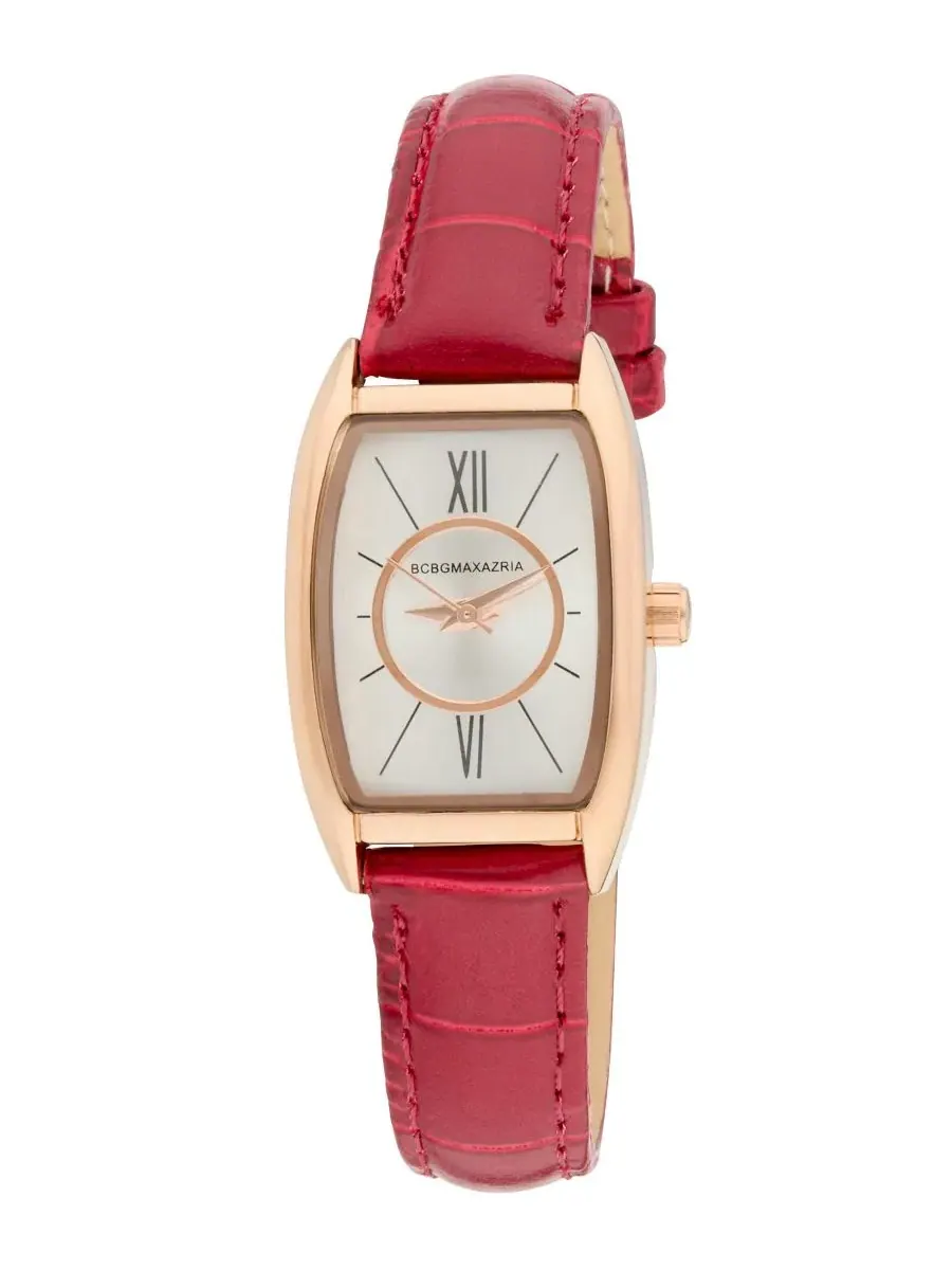 Женские часы Modena Red Leather Strap, 22 мм BCBGMAXAZRIA — изображение 1 из 4, оттенок красный
