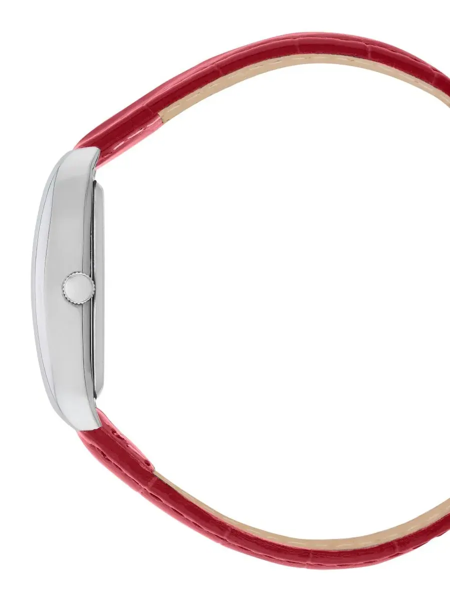 Женские часы Modena Red Leather Strap, 22 мм BCBGMAXAZRIA — изображение 2 из 4, оттенок красный