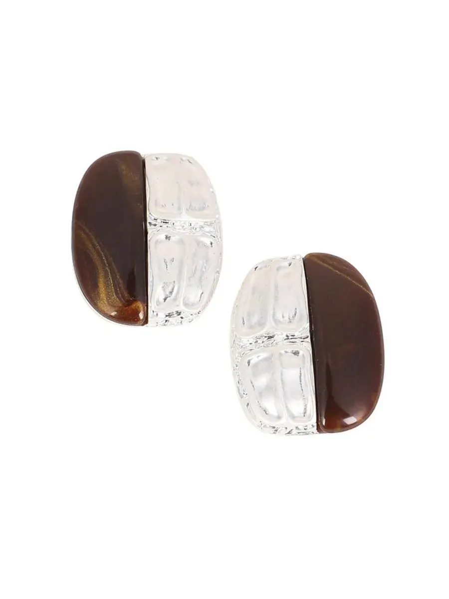 Серьги-подвески The Nefertiti Statement Earrings SOHI — изображение 1 из 6, оттенок серебряный