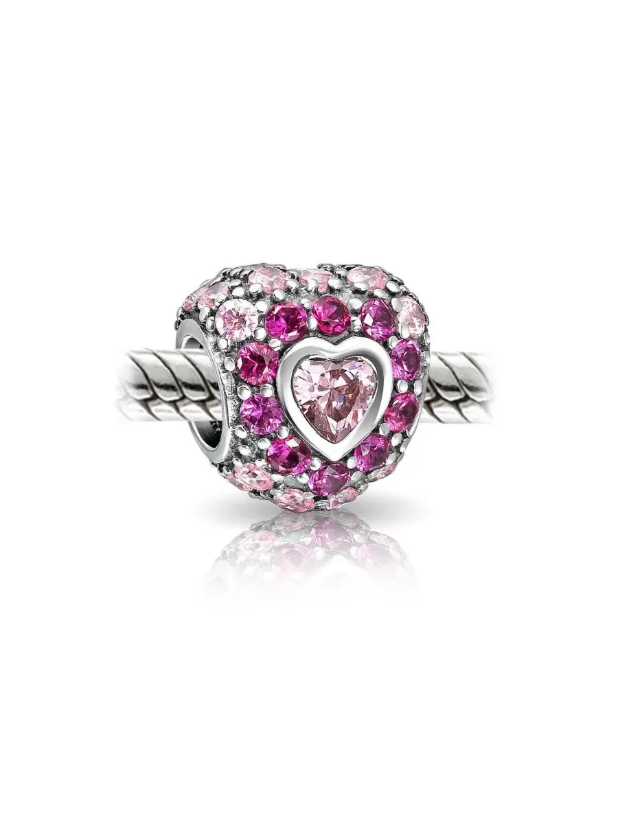 Подвеска-сердце из стерлингового серебра с кристаллами CZ, модель Romantic, бренд Bling Jewelry — изображение 2 из 3