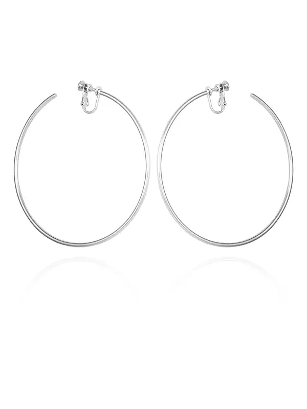 Большие открытые серьги-кольца серебристого тона Vince Camuto