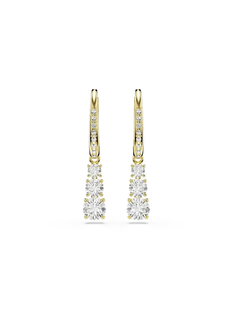 Серьги-кольца Stilla Attract с золотистым покрытием Swarovski — изображение 2 из 4, оттенок золото