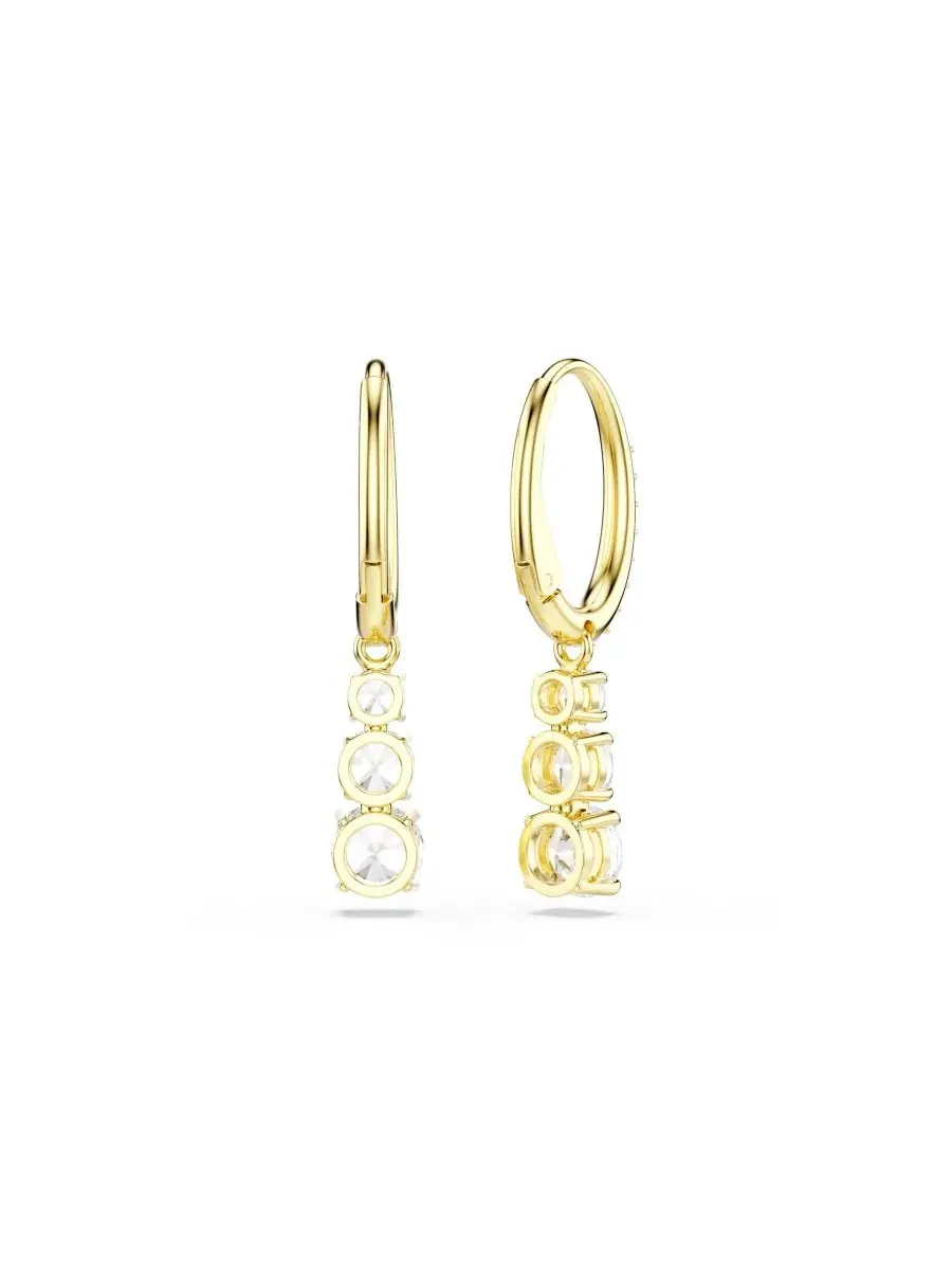 Серьги-кольца Stilla Attract с золотистым покрытием Swarovski — изображение 4 из 4, оттенок золото