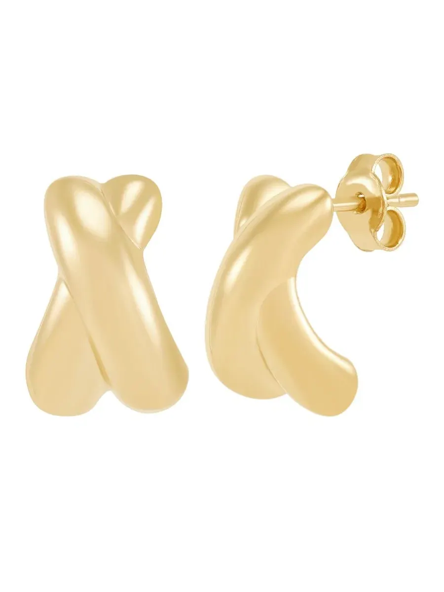 Серьги-гвоздики из желтого золота 10 карат Italian Gold — изображение 1 из 3, оттенок желтый золотистый