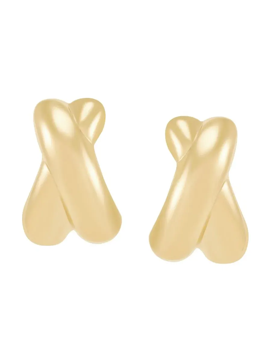 Серьги-гвоздики из желтого золота 10 карат Italian Gold — изображение 2 из 3, оттенок желтый золотистый