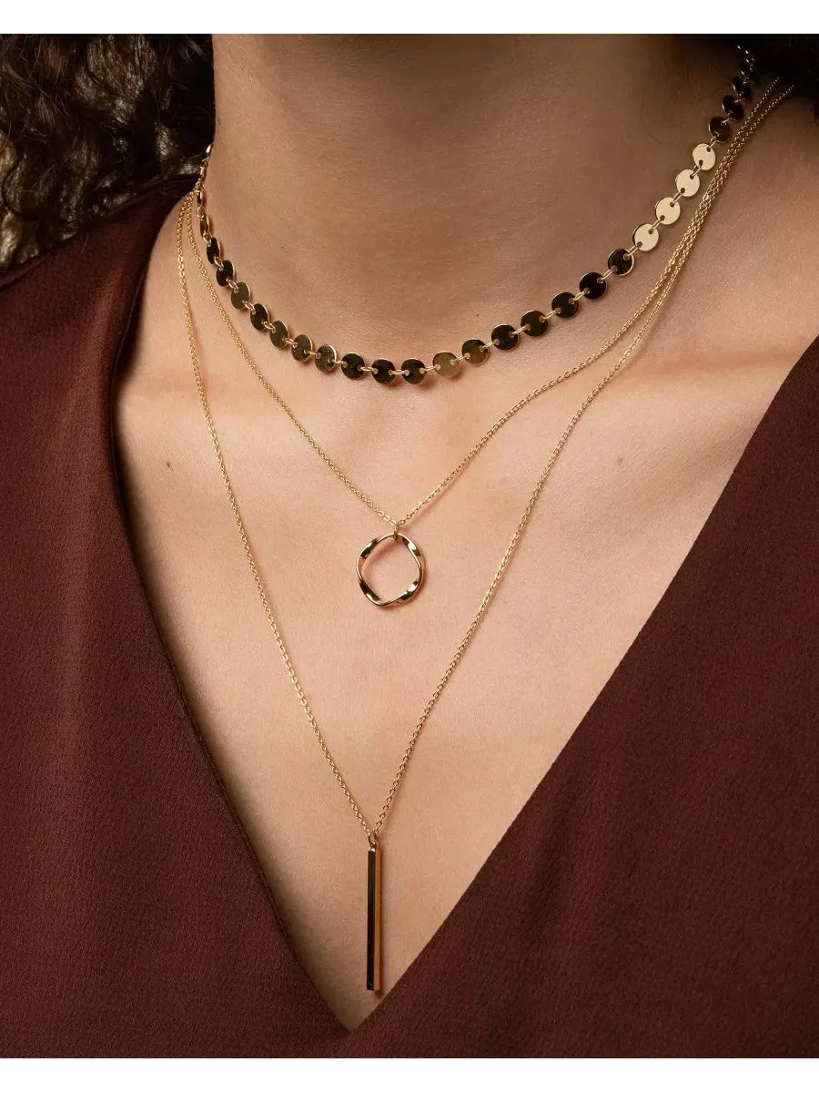 Колье-многослойное Harley с позолотой 14K Bearfruit Jewelry — изображение 2 из 3