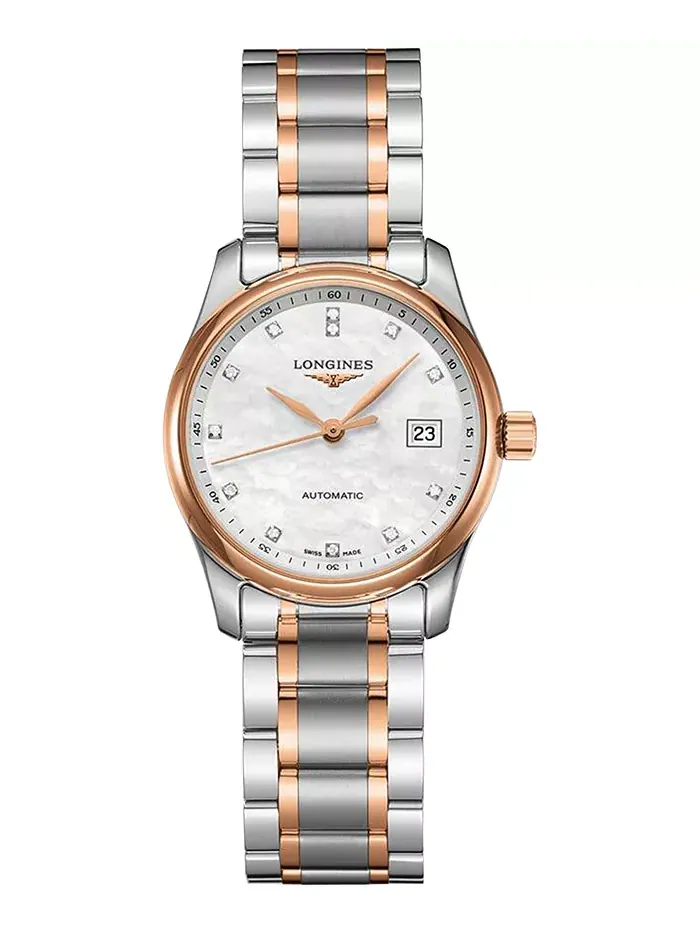 Женские наручные часы Swiss Automatic Master Diamond (1/20 ct. t.w.) из розового золота 18 карат и — изображение 1 из 3