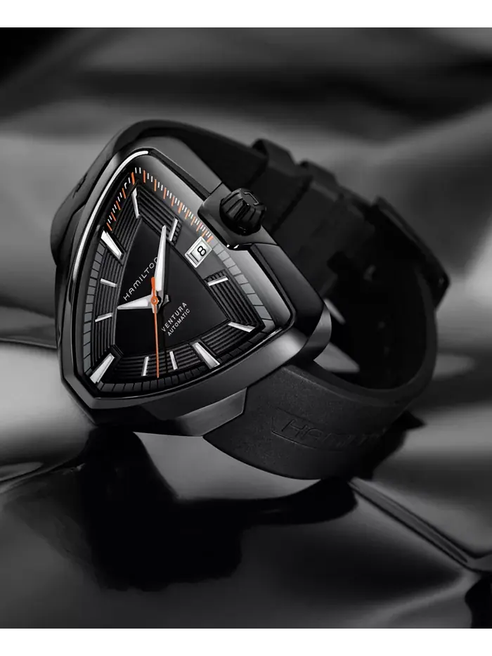 Унисекс-часы Ventura Elvis80 с автоматическим швейцарским механизмом — изображение 5 из 7, оттенок черный