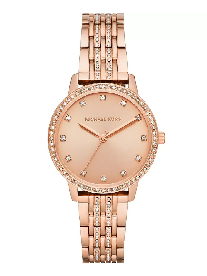 Женские часы-браслет Melissa Rose из нержавеющей стали с позолотой, 35 мм Michael Kors