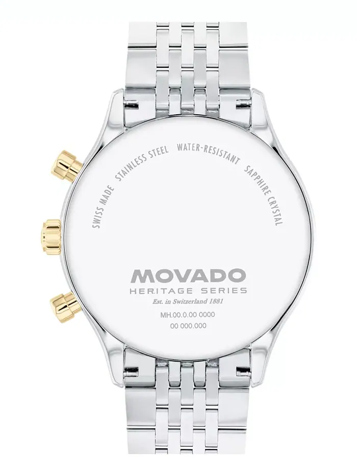 Мужские часы Calendoplan Swiss Quartz Chrono с хронографом, корпус из нержавеющей стали двух — изображение 3 из 3