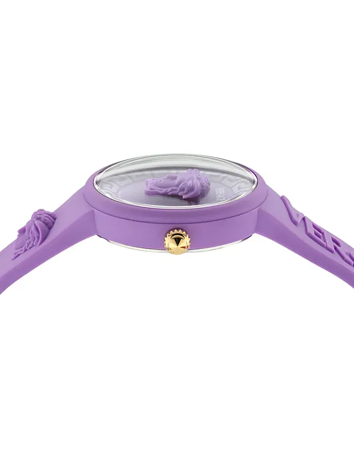 Женские часы Swiss Purple с силиконовым ремешком, 38 мм Versace — изображение 2 из 5