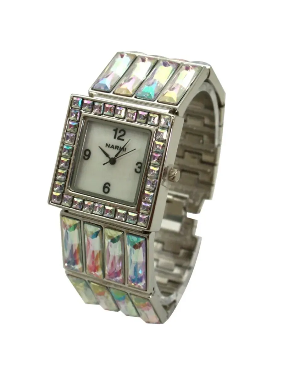 Женские часы Olivia Silver Pratt Square Jewel Olivia Pratt — изображение 2 из 4, оттенок серебряный