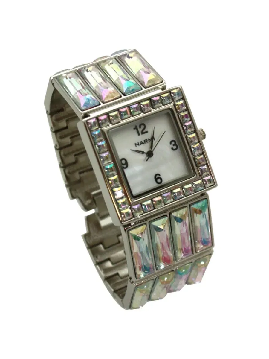Женские часы Olivia Silver Pratt Square Jewel Olivia Pratt — изображение 4 из 4, оттенок серебряный