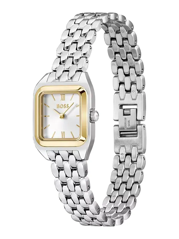 Женские кварцевые мини-часы Mae Petite Basic из нержавеющей стали Hugo Boss — изображение 2 из 3, оттенок серебристый
