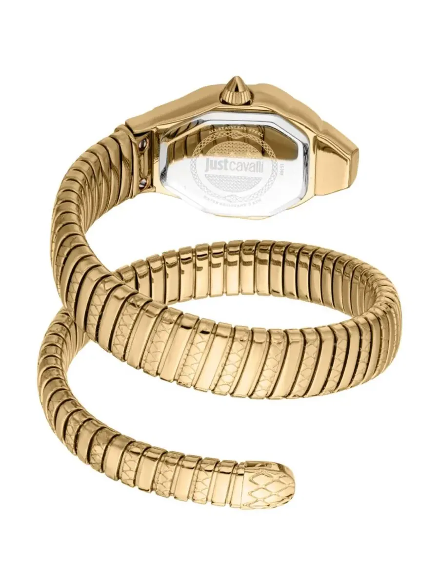 Женские часы Aria Quartz IP Stainless Steel Bracelet Watch Just Cavalli — изображение 2 из 3, оттенок золотистый