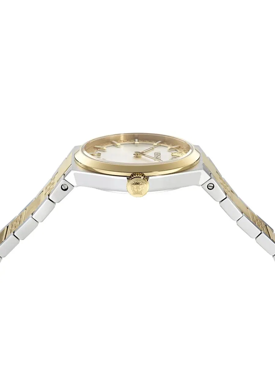 Женские наручные часы V-Auria Two Tone Bracelet Watch, 35mm Versace — изображение 2 из 4, оттенок мульти