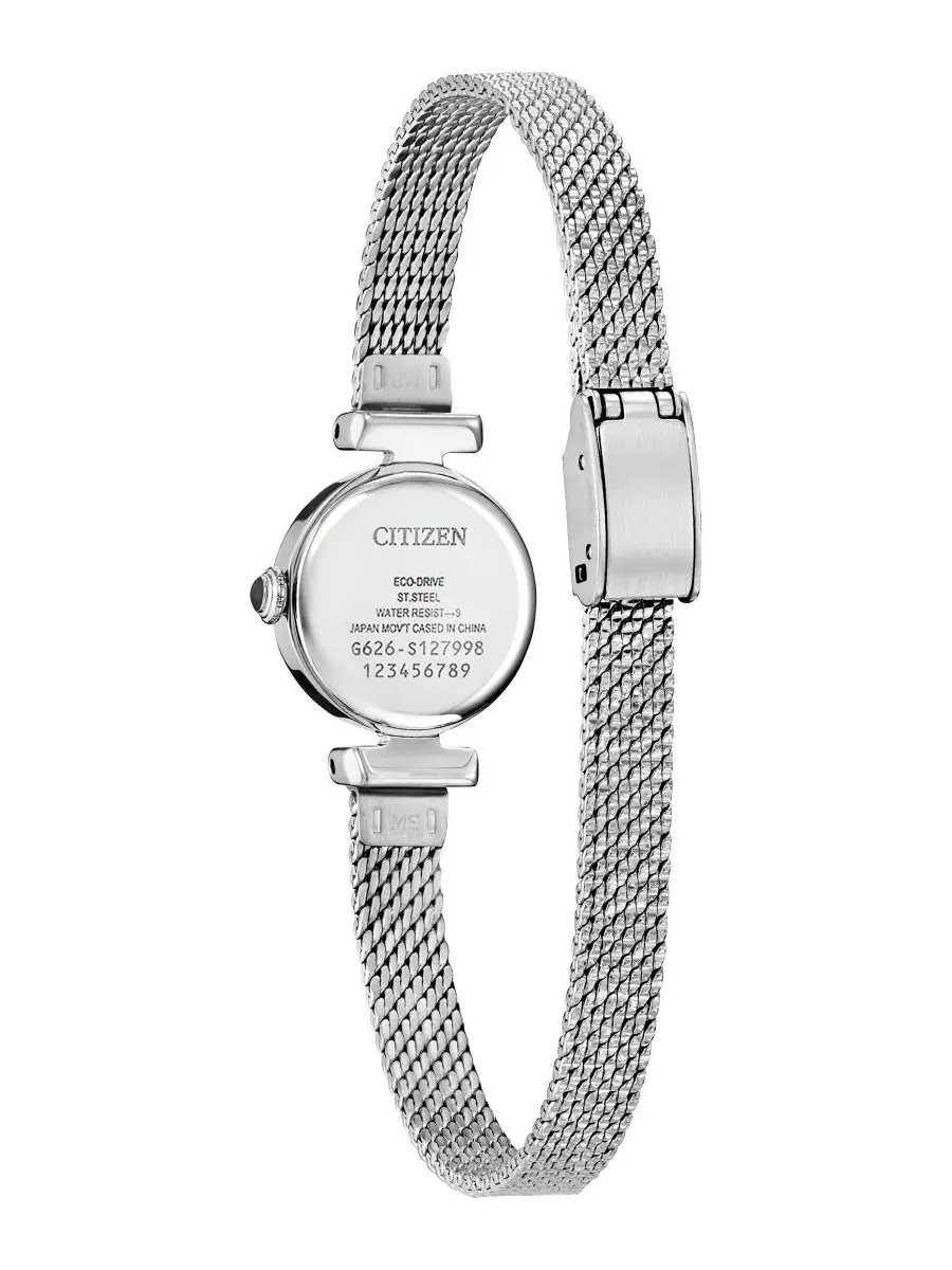 Женские часы Fio Silver-Tone Stainless Steel Bracelet Watch, 18.4mm Citizen — изображение 3 из 4, оттенок серебристый