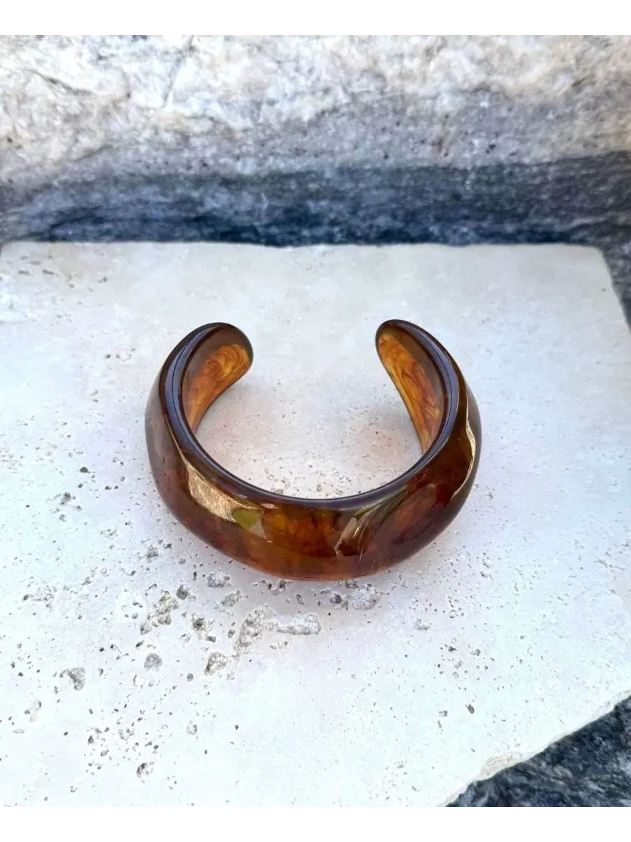 Браслет-манжета Chunky Brown Cuff ADORNIA — изображение 2 из 3, оттенок коричневый