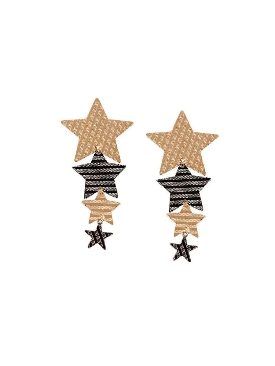 Серьги-подвески Star Drop SOHI — изображение 1 из 3, оттенок золото