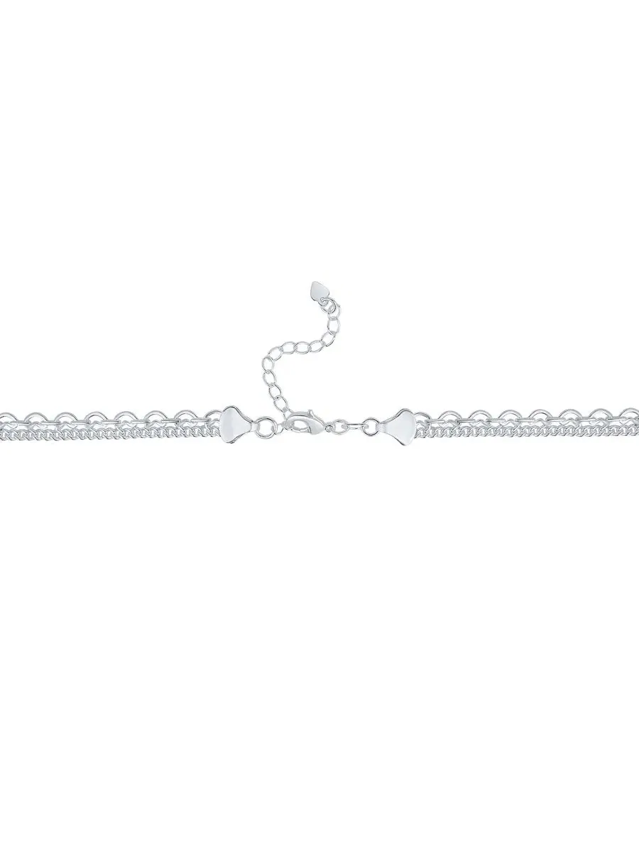 Ожерелье-цепь с сердцем Silver Plated Heart Curb Linked Necklace And Now This — изображение 2 из 2, оттенок серебряный
