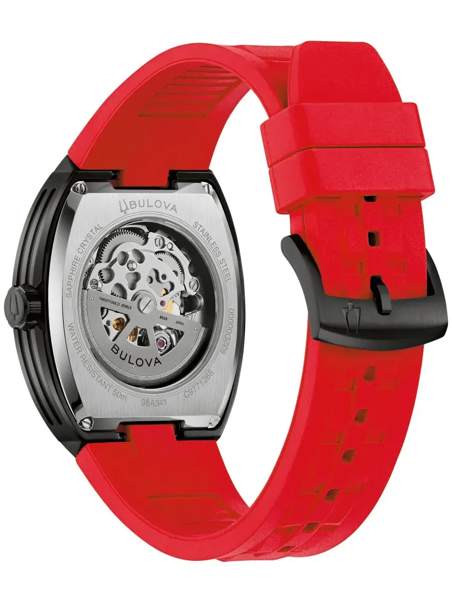 Мужские автоматические часы с полным скелетоном, 40 мм, Maquina Bulova — изображение 3 из 3, оттенок красный