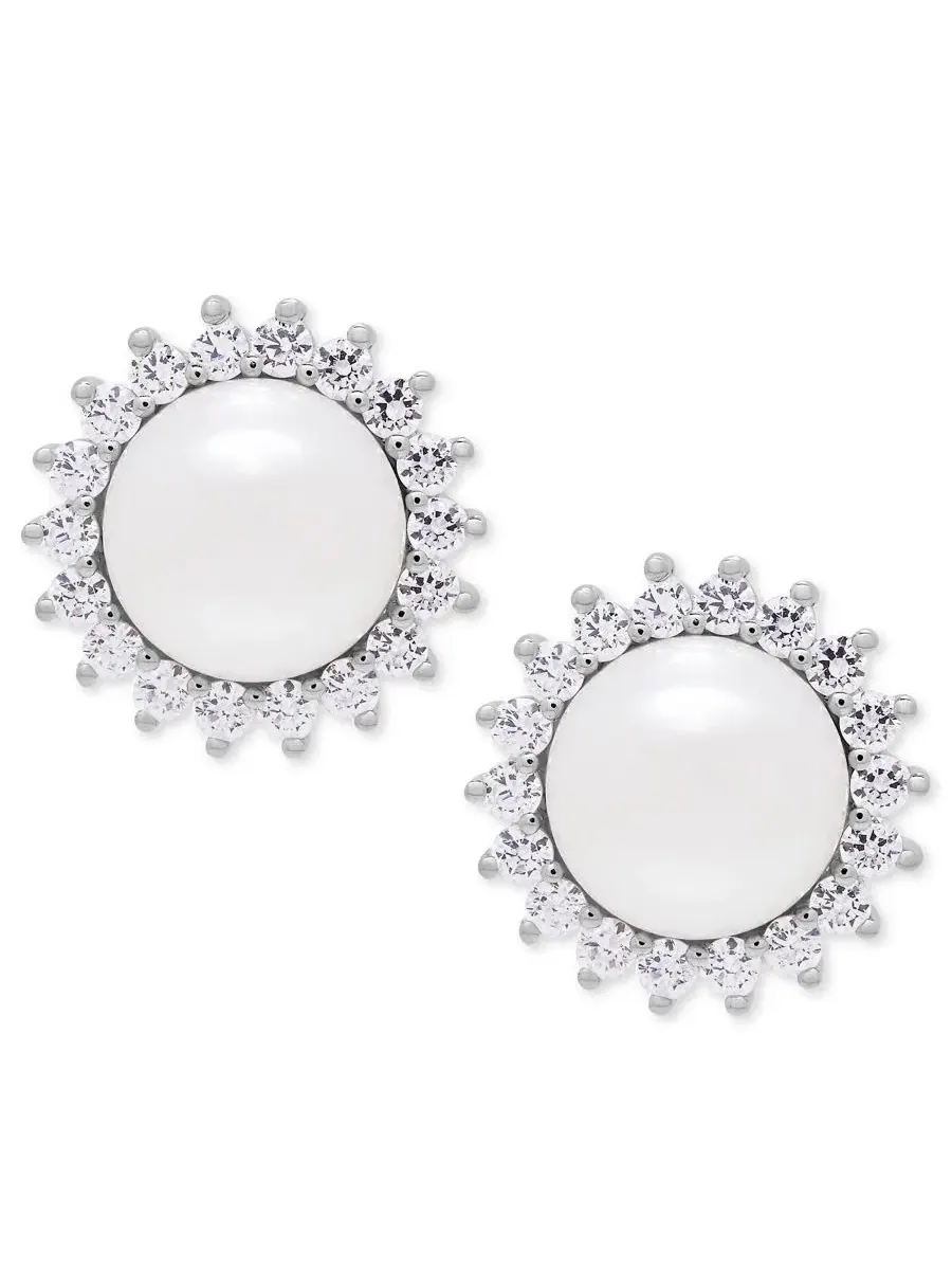 Комплект украшений из жемчуга и фианитов, модель Cultured Freshwater Pearl (8mm) and Cubic Zirconia — изображение 4 из 4