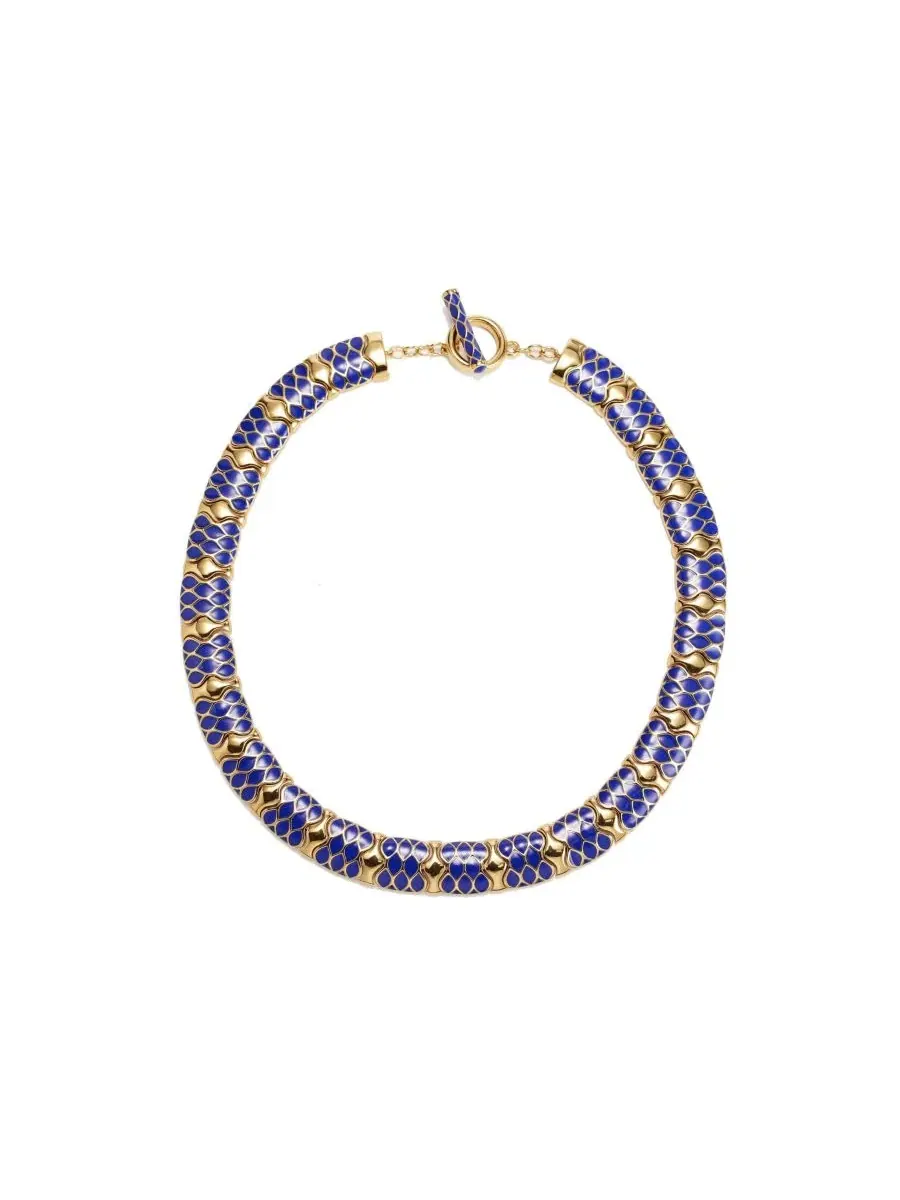 Колье Nirah Necklace RETRO CHIC — изображение 1 из 4, оттенок золотистый синий