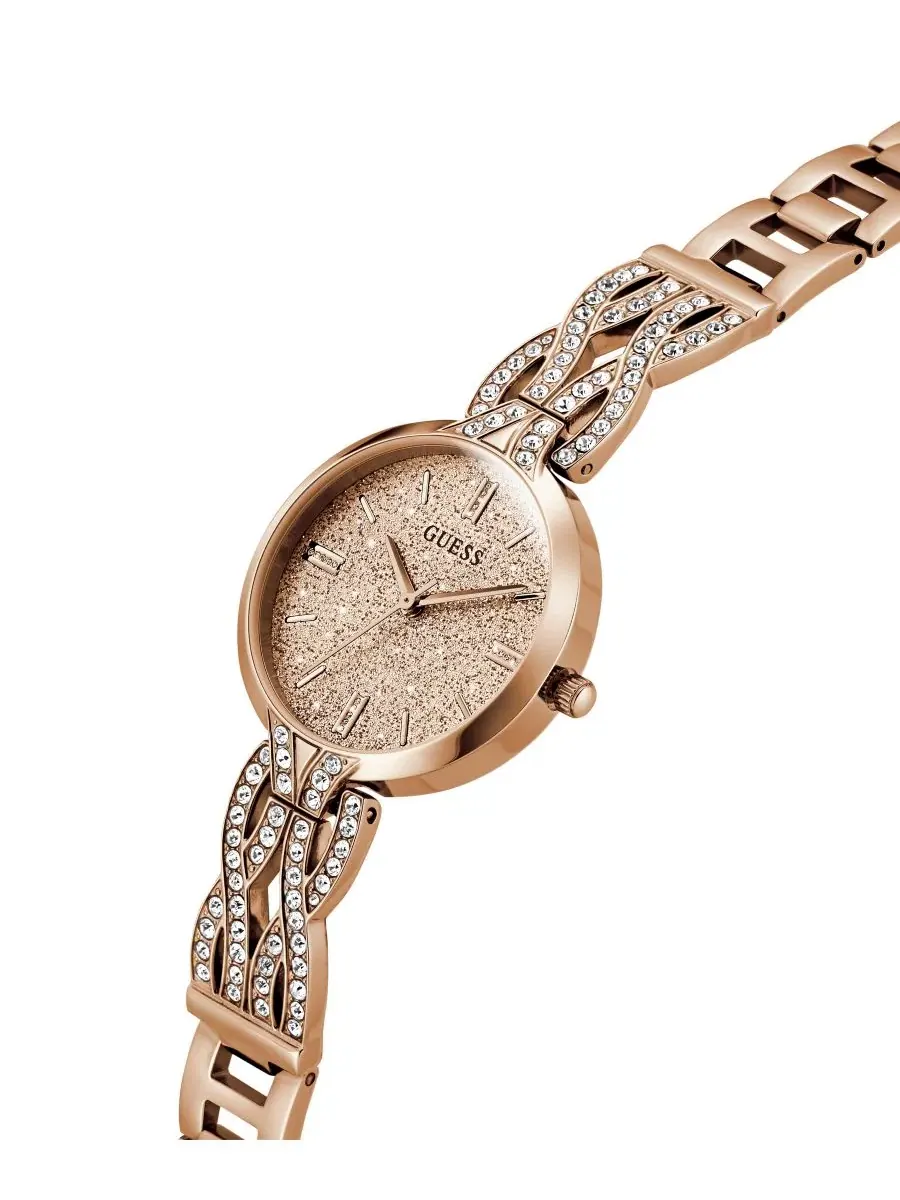 Женские часы с кварцевым механизмом, розовое золото, 32 мм GUESS — изображение 5 из 6, оттенок розовый золотистый
