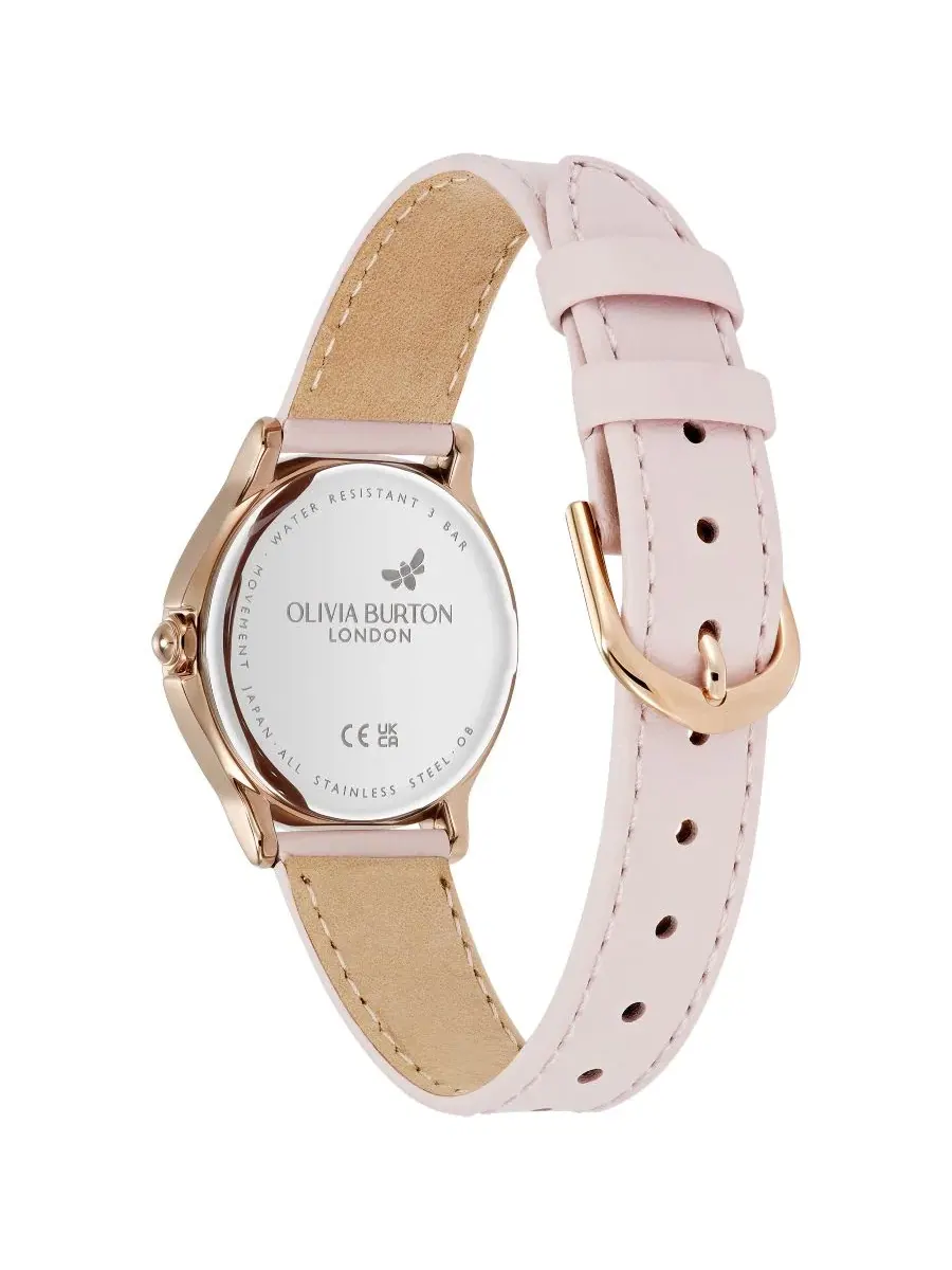 Женские часы OB Classic Bee Primrose Leather Strap Watch Olivia Burton — изображение 4 из 7, оттенок розовый
