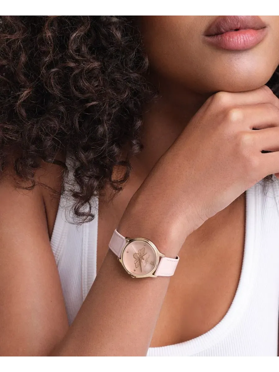 Женские часы OB Classic Bee Primrose Leather Strap Watch Olivia Burton — изображение 5 из 7, оттенок розовый