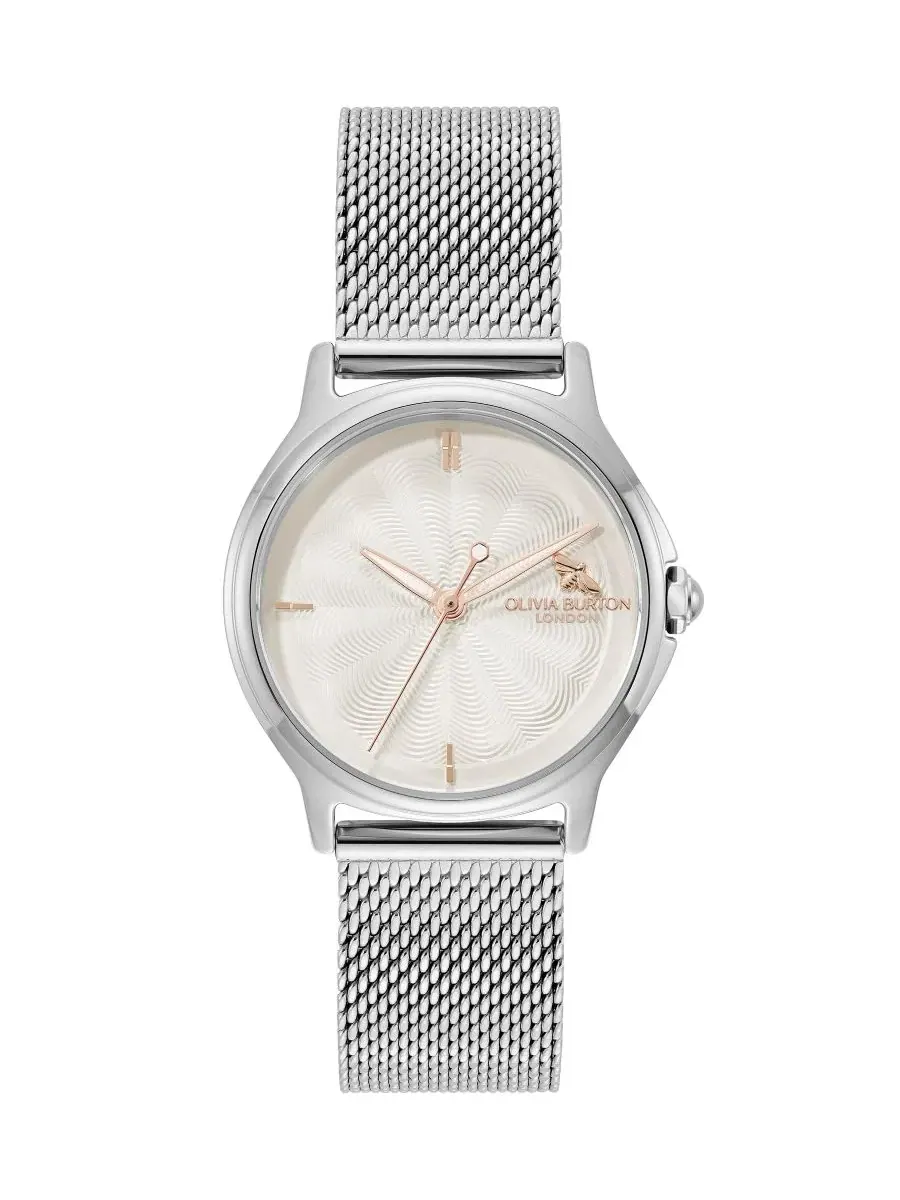 Женские часы с браслетом из нержавеющей стали, 29,8 мм, модель OB Classic Bee Olivia Burton