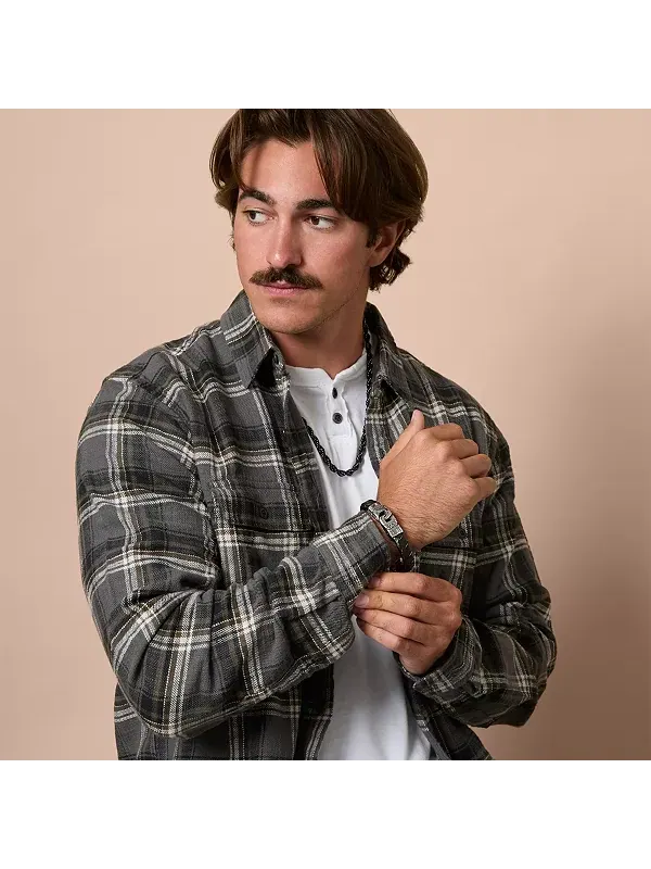 Ожерелье из черной витой веревочной цепи - 24 дюйма Lucky Brand — изображение 3 из 4, оттенок черный