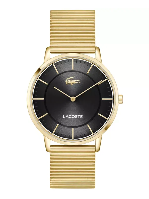 Мужские часы с браслетом из нержавеющей стали цвета крокодила, 40,5 мм Lacoste — изображение 1 из 4, оттенок золото