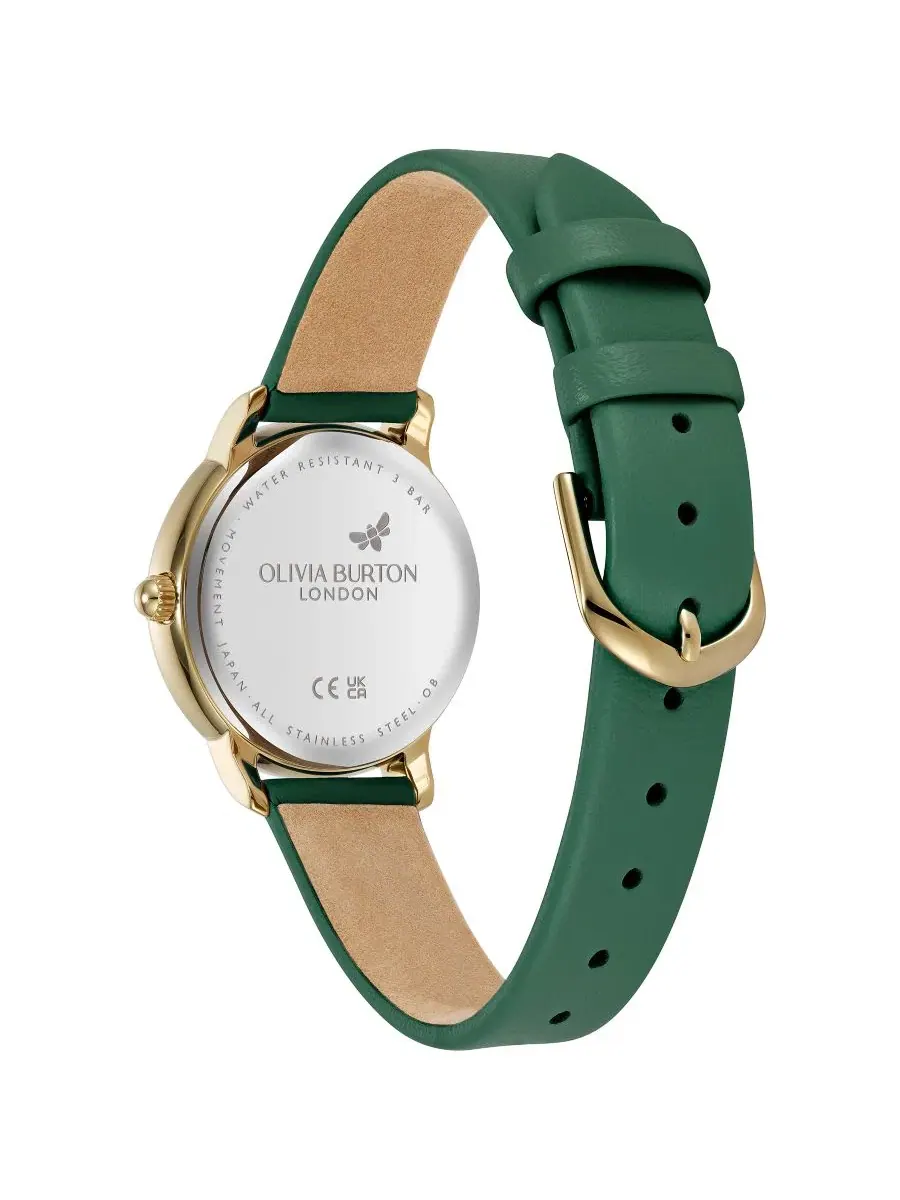Женские часы Westbourne с кожаным ремешком, 30 мм Olivia Burton — изображение 4 из 6, оттенок зеленый