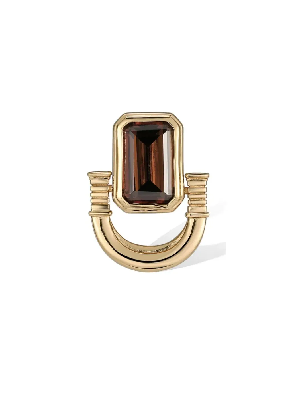 Серьги-подвески Olympieion RETRO CHIC — изображение 2 из 3, оттенок коричневый золотистый