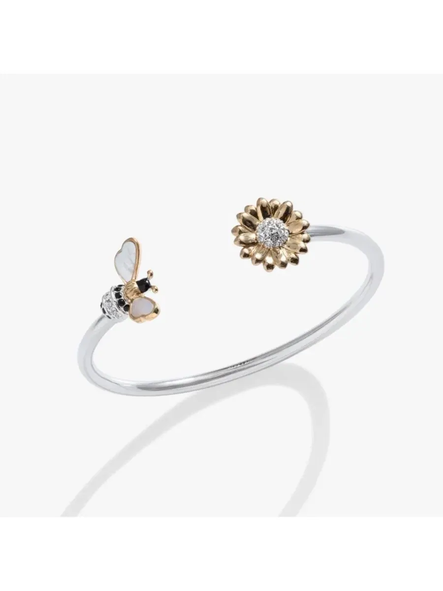 Браслет-манжета Sunflower and Bee Flex Cuff Alex and Ani