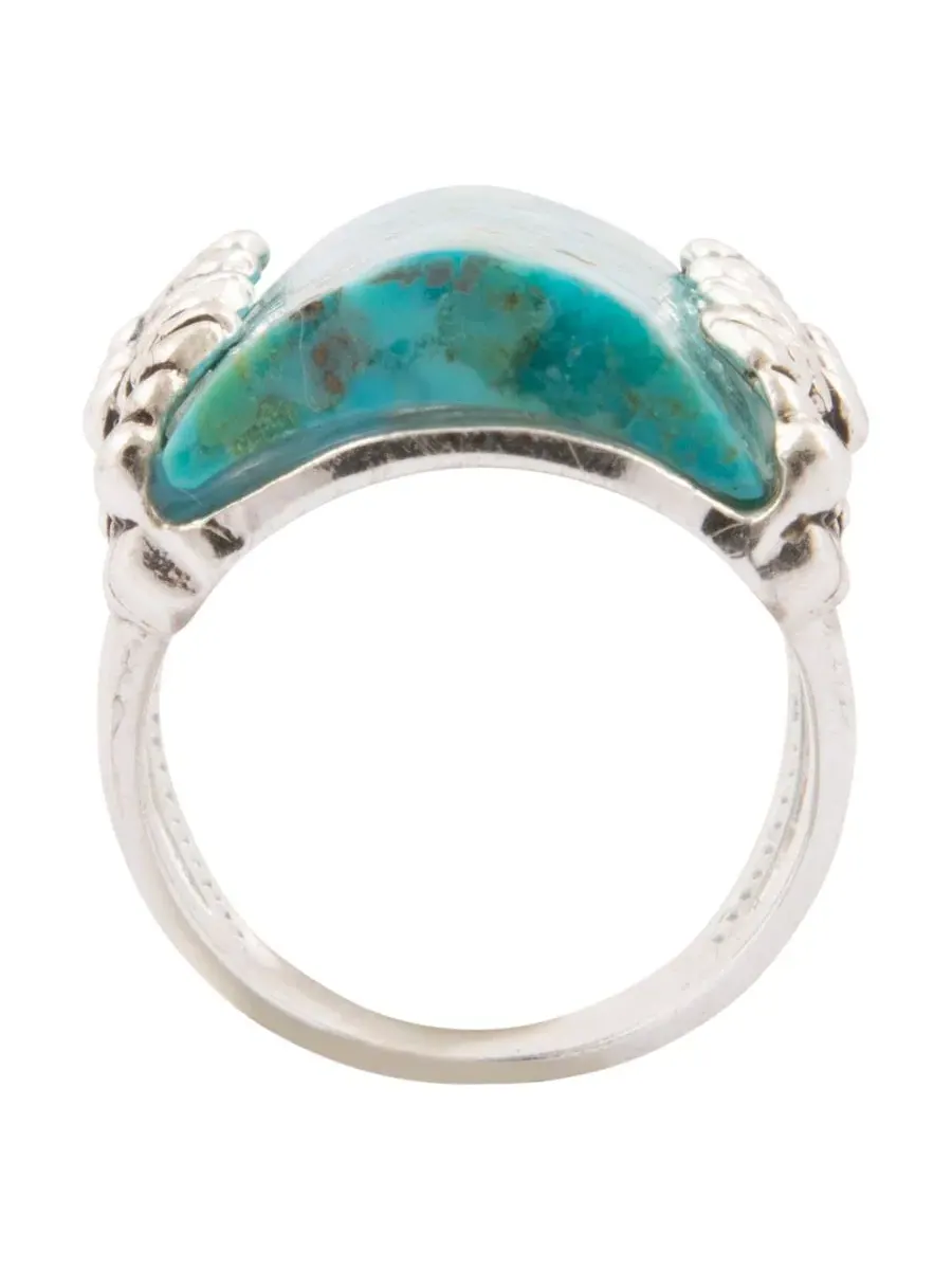 Кольцо с бирюзой Slice Statement Ring Barse — изображение 3 из 3, оттенок серебряный